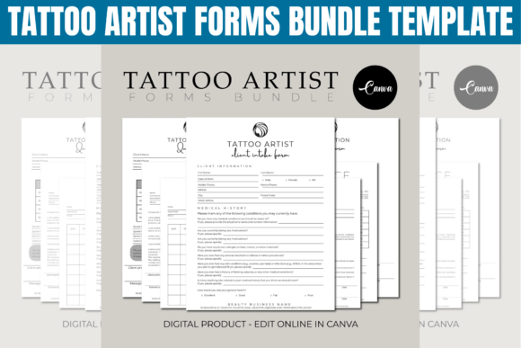 Download Tattoo Artist Forms Editable Bundle - Editable bundle Collection