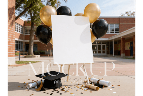 Download Graduation Yard Sign Mockup with Balloon - Graduation yard sign Collection