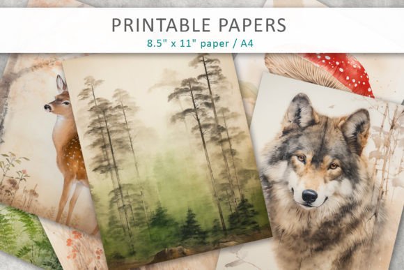 Download Forest Old Paper Junk Journal - Old paper junk journal Collection