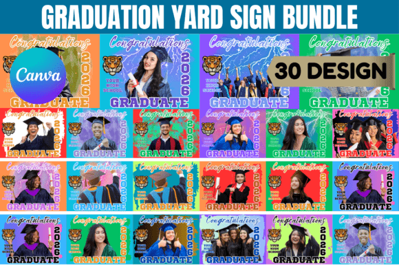 Download Graduation Yard Sign Bundle Template - Graduation yard sign Collection