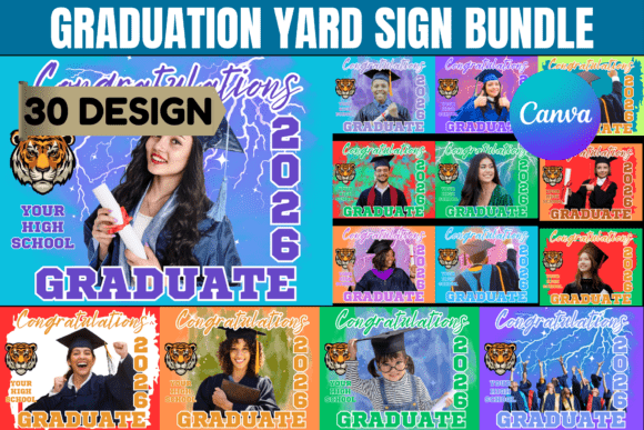 Download Graduation Yard Sign Bundle Template - Graduation yard sign Collection
