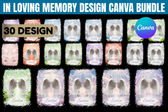 Download In Loving Memory Canva Editable Bundle - Editable bundle Collection