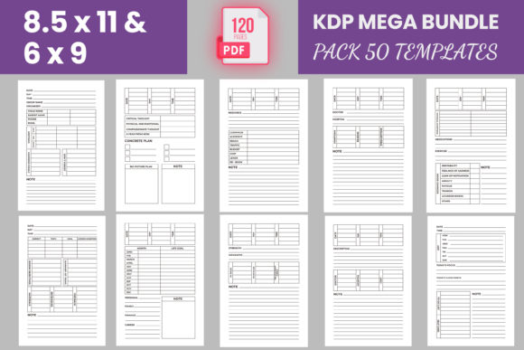Download 50 KDP Interior Editable Bundle 3 - Editable bundle Collection