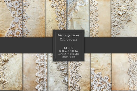 Download Vintage Laces and Old Paper Junk Journal - Old paper junk journal Collection