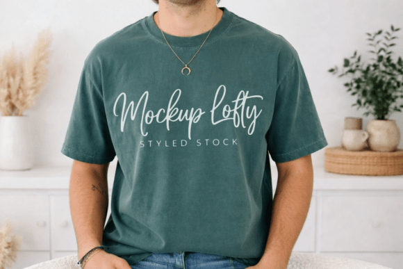Download Comfort Colors C1717 Blue Spruce Mockup - Premium Resources