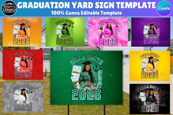 Download Graduation Yard Sign Canva Template - Graduation yard sign Collection