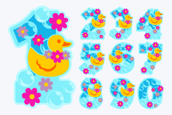 Download Rubber Duckie Girl Numbers - Rubber duckie Collection