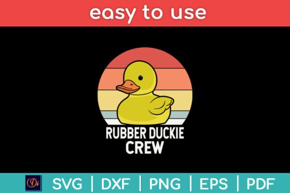 Download Rubber Duckie Crew Vintage Retro Svg Png - Rubber duckie Collection